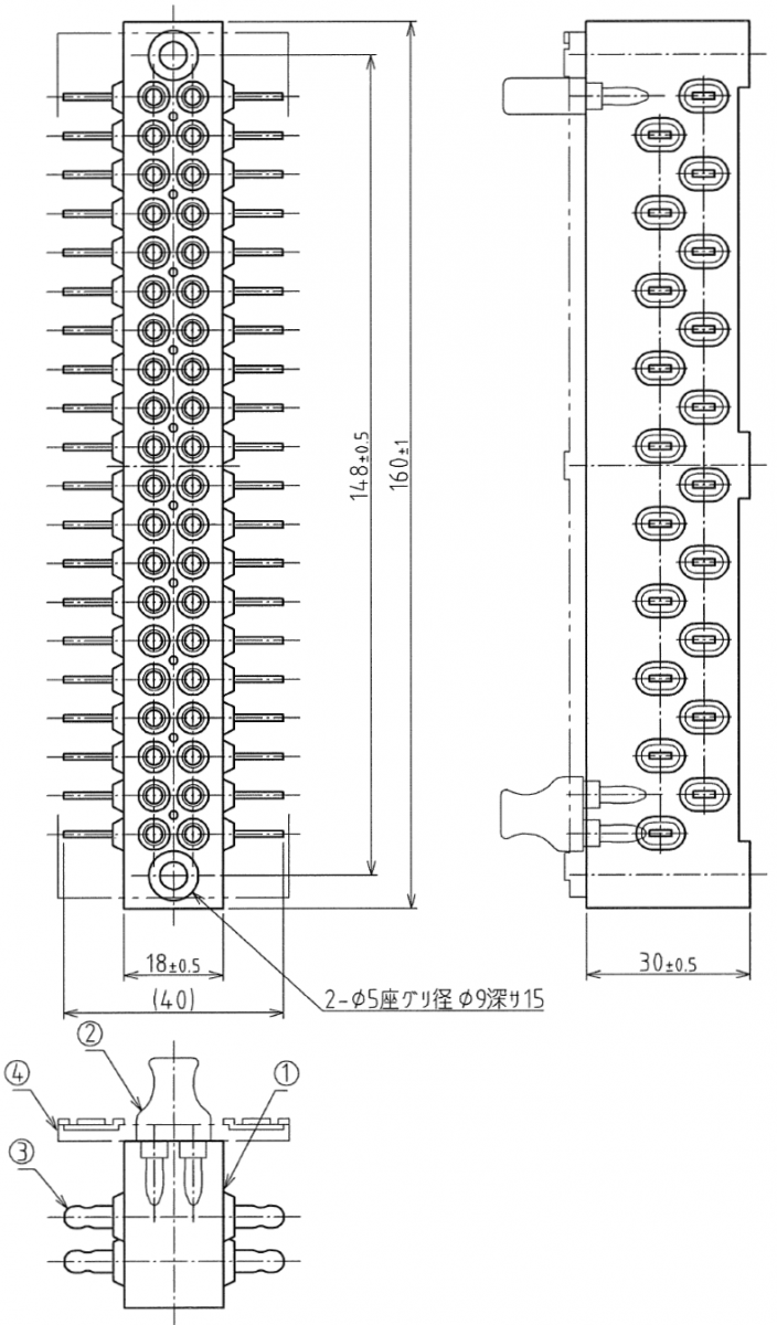 SA-8 の外形寸法図